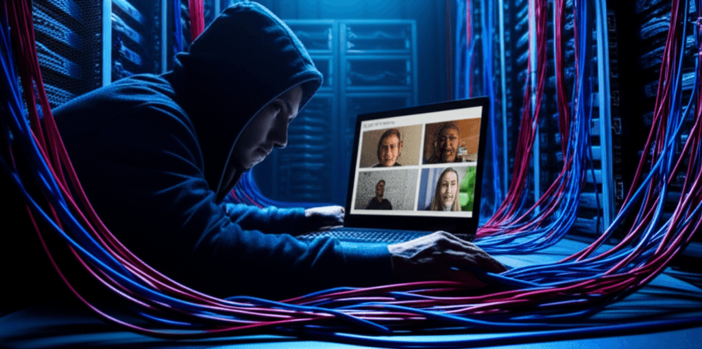 Hacker exploiting employee monitoring software for ransomware attacks.