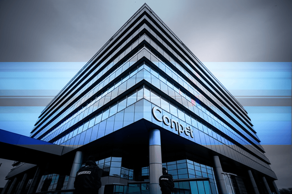 Conpet logo with a visual representation of a data breach confirmed.