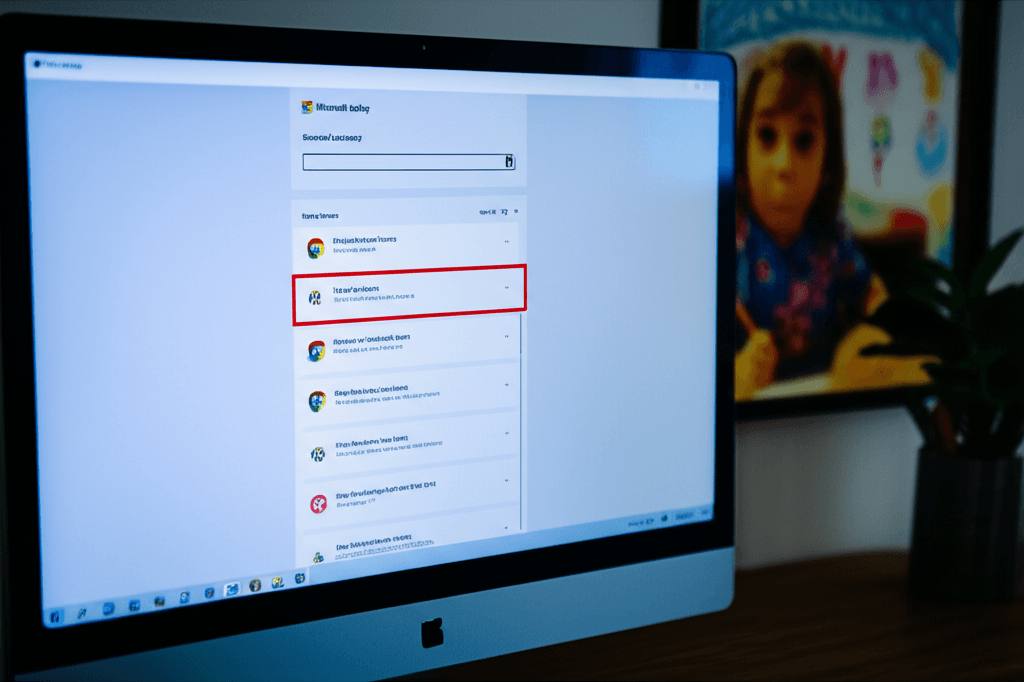 Microsoft Family Safety interface showing Chrome blocked due to the chrome launch issue.