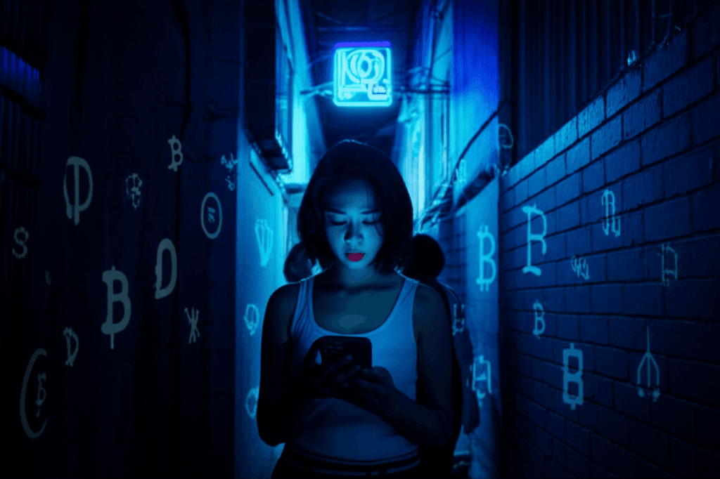 Image depicting the global reach of crypto human trafficking networks