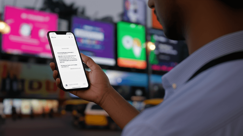 ChatGPT interface on a smartphone in India showing India AI growth