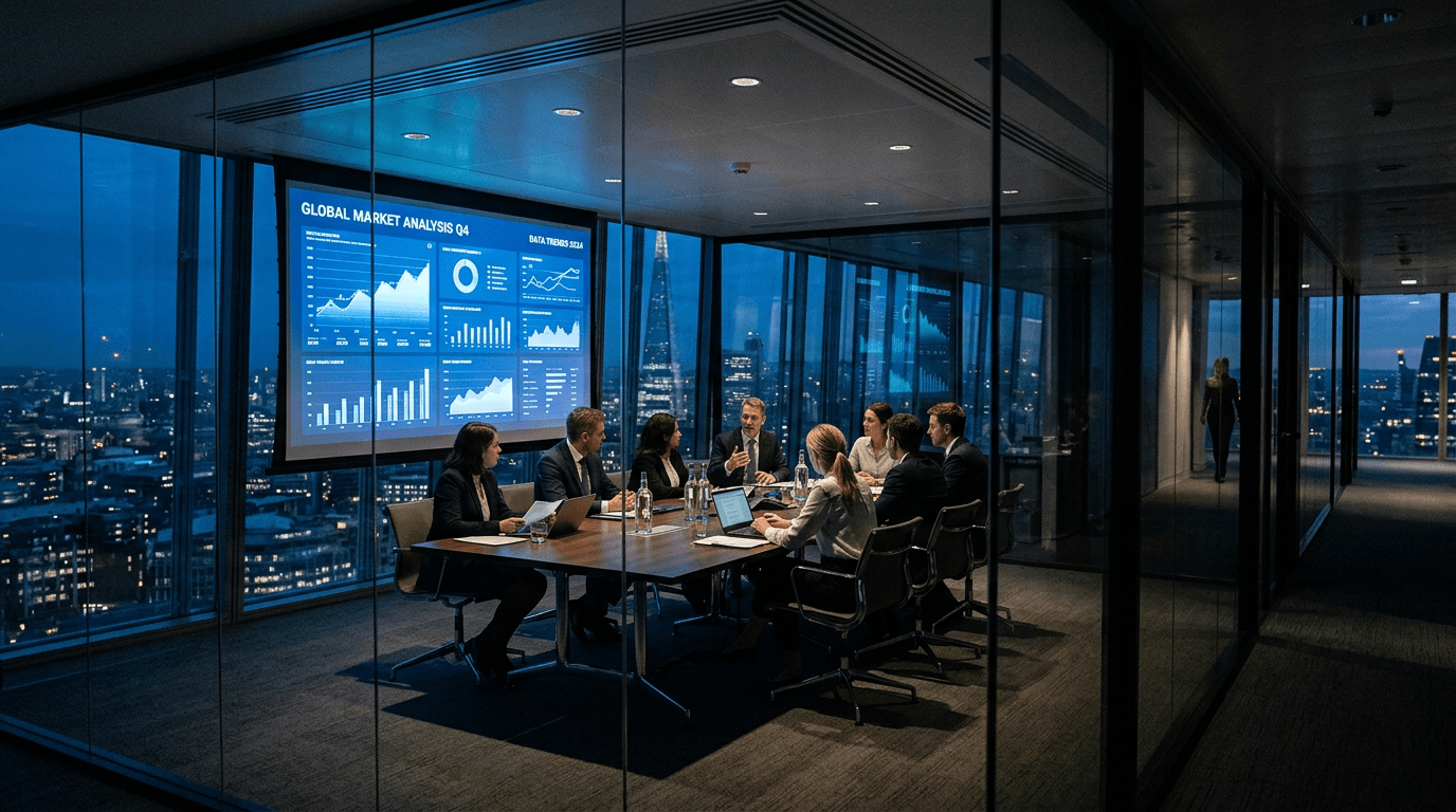 A financial analyst reviewing a digital dashboard displaying USDC transfer volume charts.