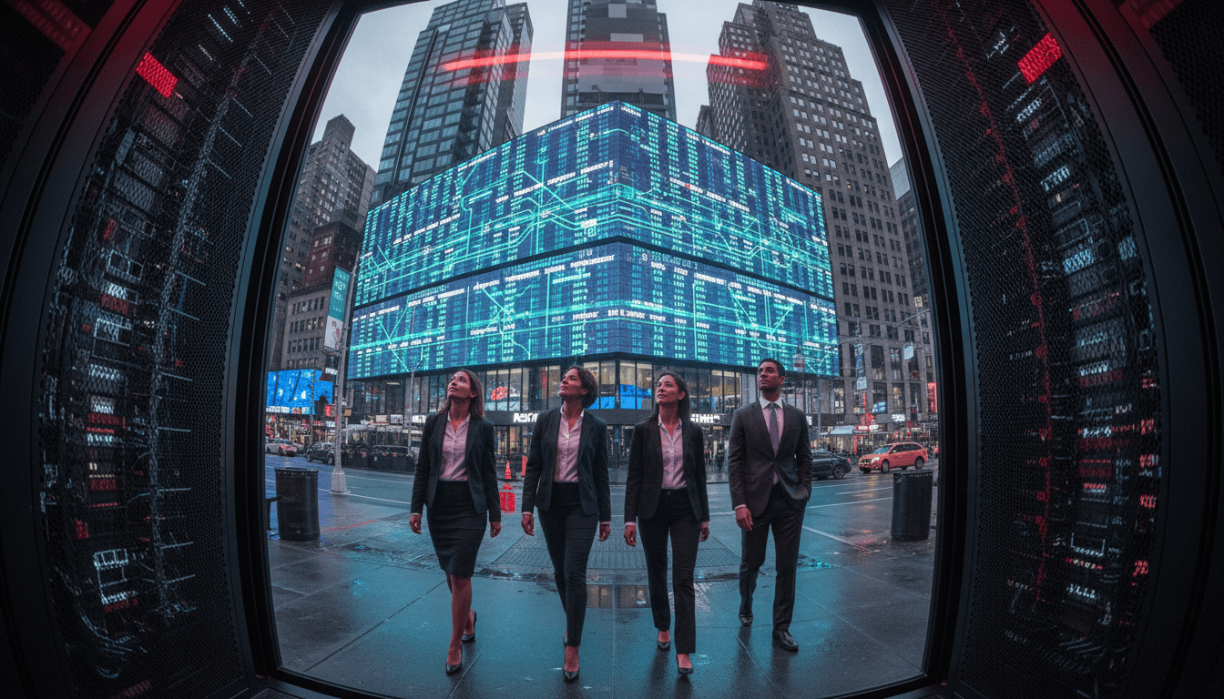A digital representation of the Nasdaq stock exchange logo overlaid with abstract blockchain network connections, symbolizing the Nasdaq tokenized trading trial.