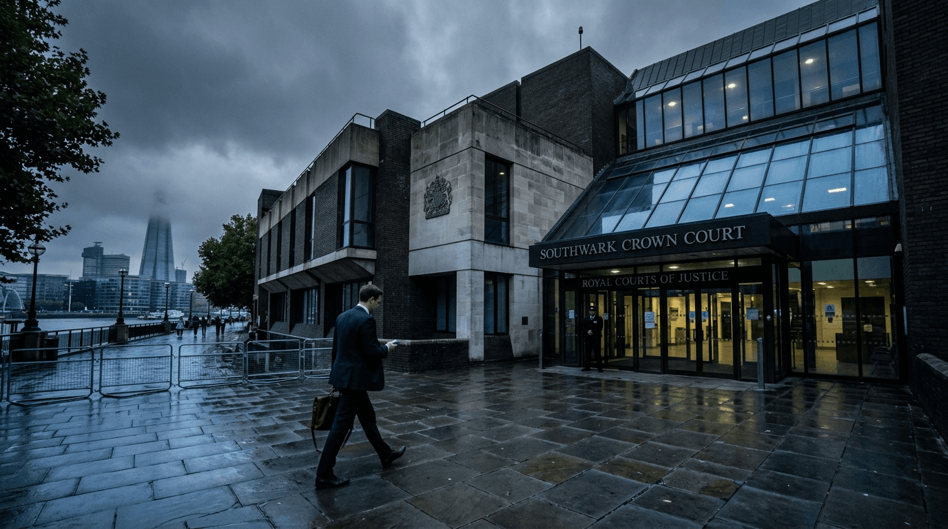 The exterior of Southwark Crown Court where Matthew Pickard was convicted.