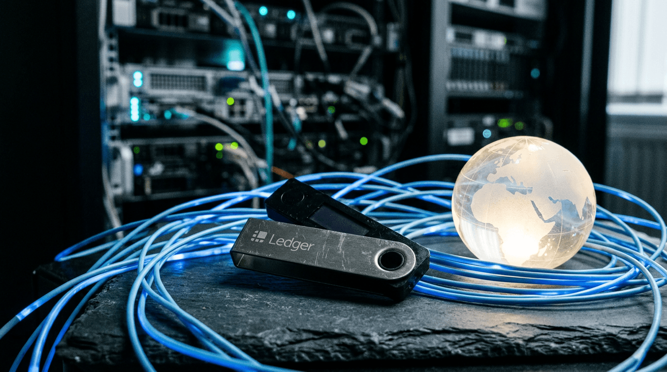 Digital hardware and server infrastructure representing sanctions evasion volume.