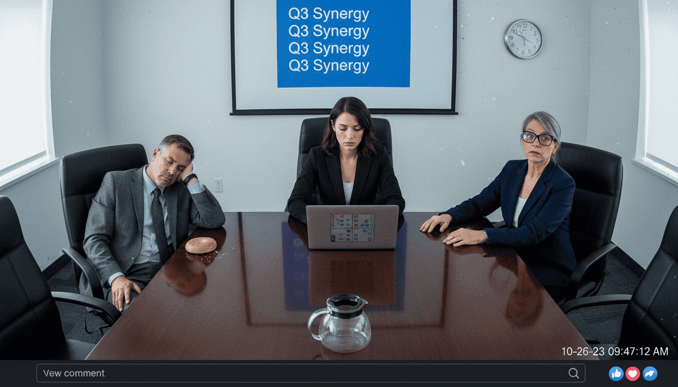 Corporate Meeting Blues: My Soul Left The Chat