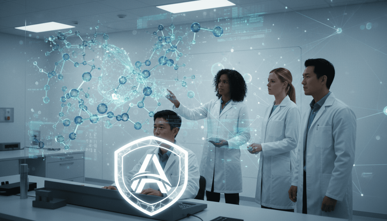 A digital representation of a complex network of diagnostic data streams merging into a central Abbott logo, symbolizing Abbott completes Exact Sciences acquisition.