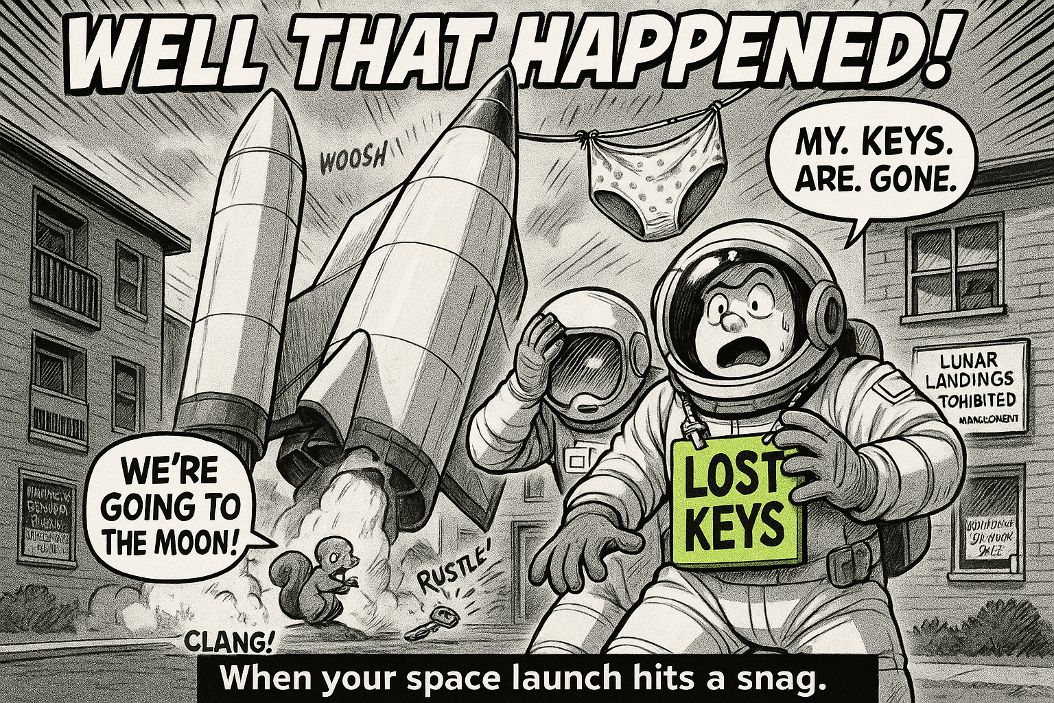 To the Moon! But First, Where’s My Keys?