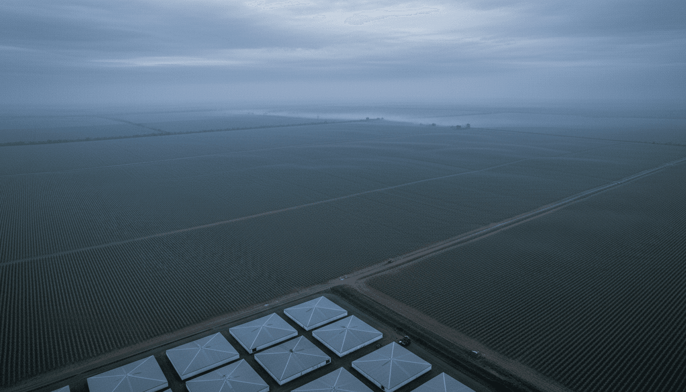 A vast, monochromatic landscape illustrating the scale and impact of industrial agriculture faces environmental scrutiny.