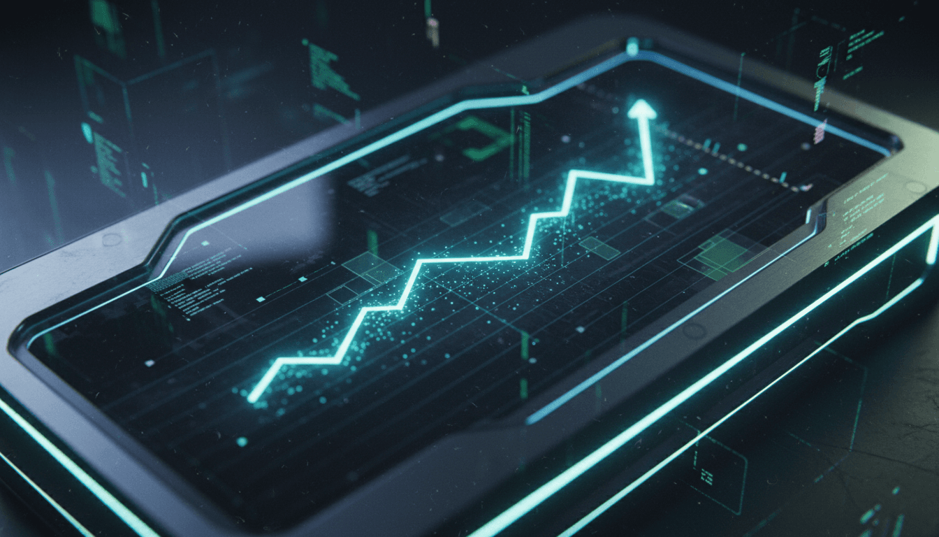 A stylized digital graph showing an upward trend, representing the total budget for new releases on Steam, with abstract game development elements like code snippets and character outlines in the background.