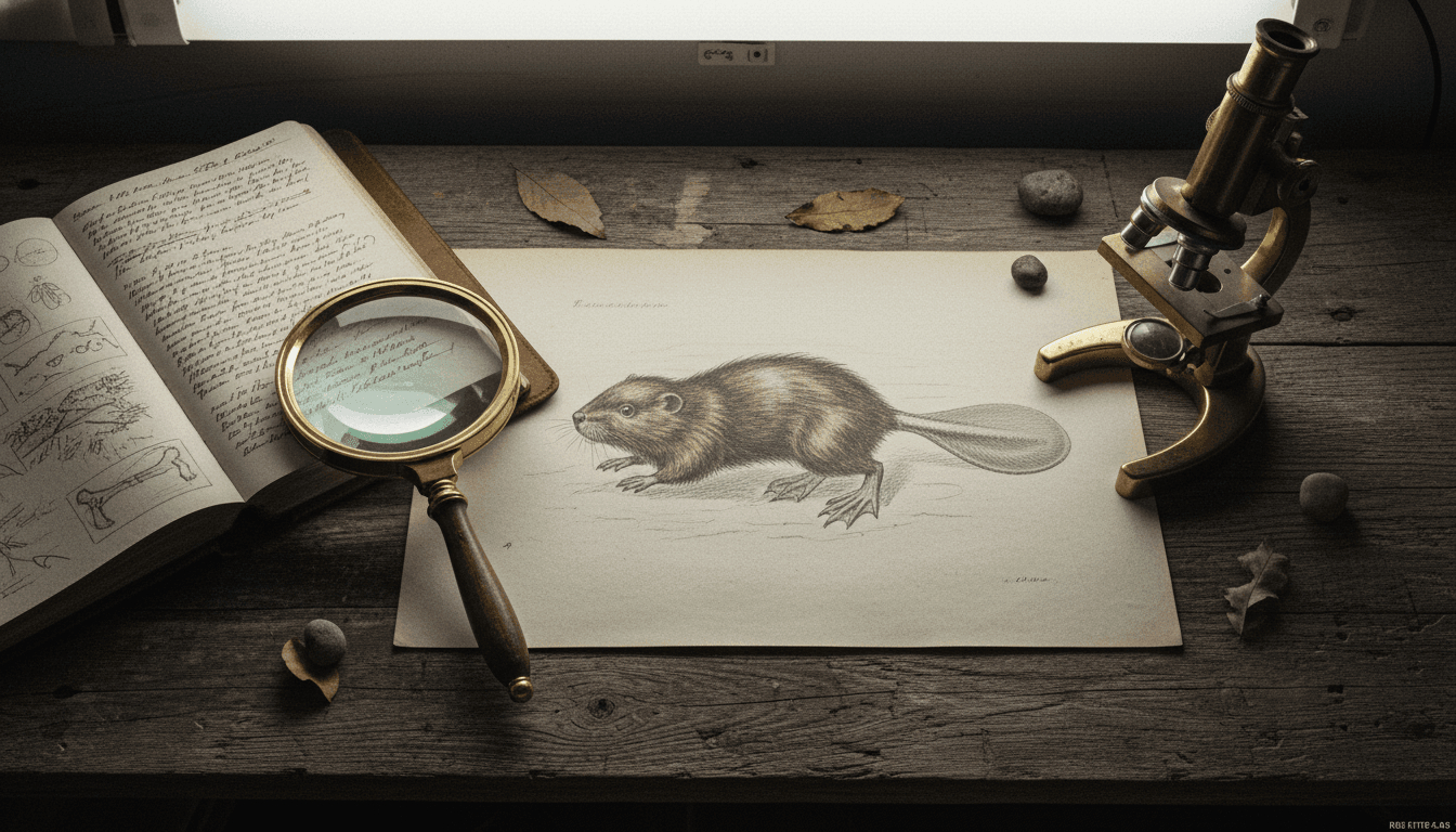 A scientific illustration of the new swimming rodent discovery, showing its unique aquatic adaptations.