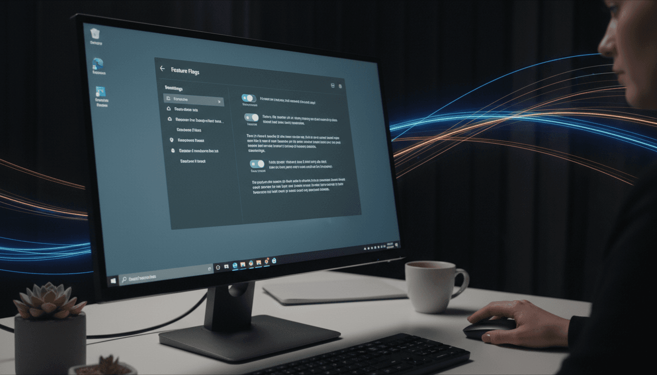 Close-up of a Windows 11 Settings app interface showing a new 'Feature Flags' page, where Windows 11 testers unlock experimental features.
