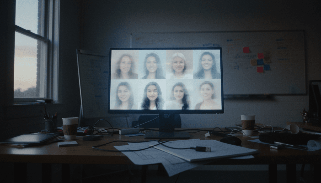 A collage of soft-focus portraits of women, potentially AI-generated, related to the Iranian women executed photos controversy.