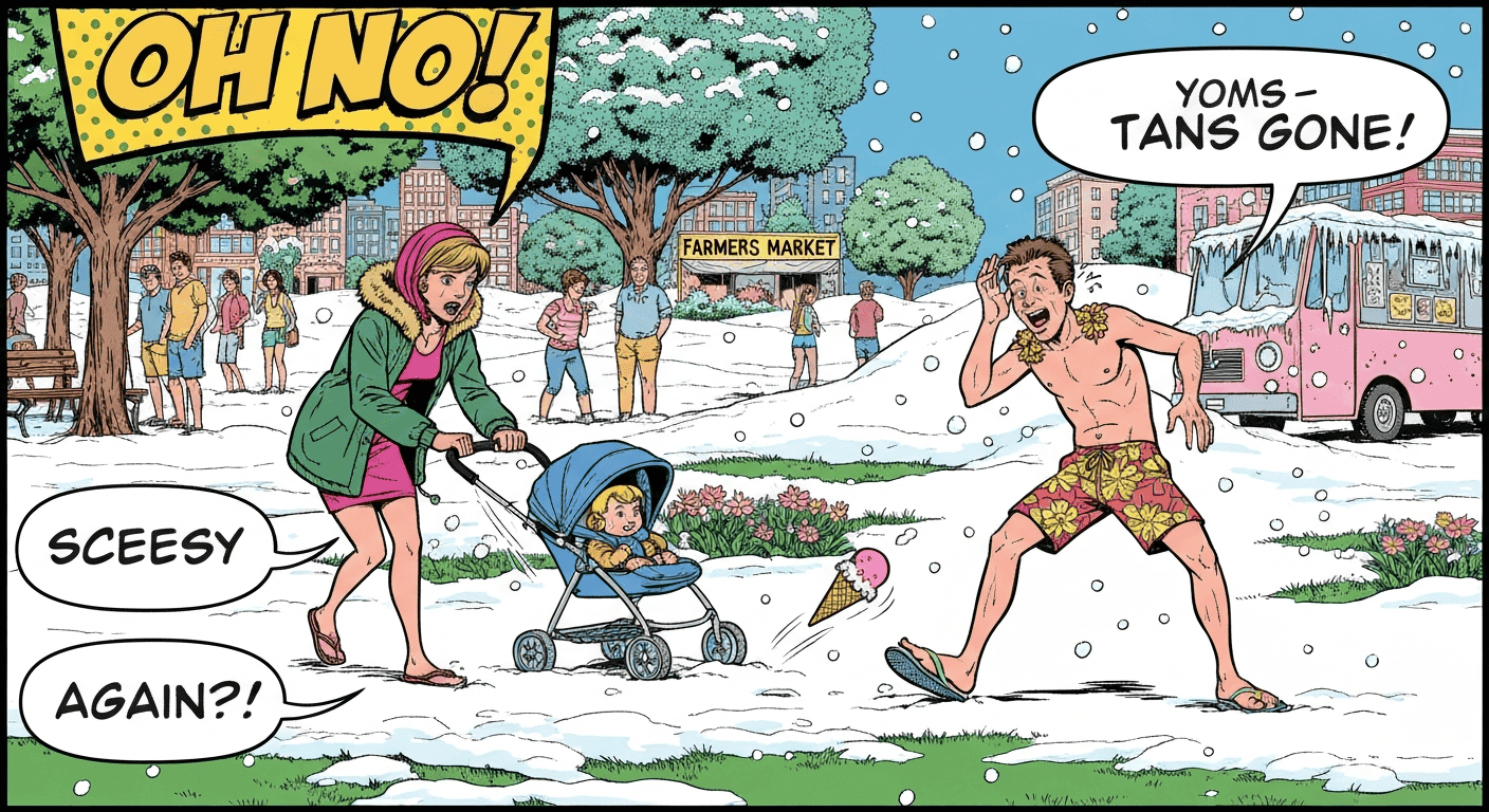 Mother Nature’s Mayhem: Snow Day in Spring!
