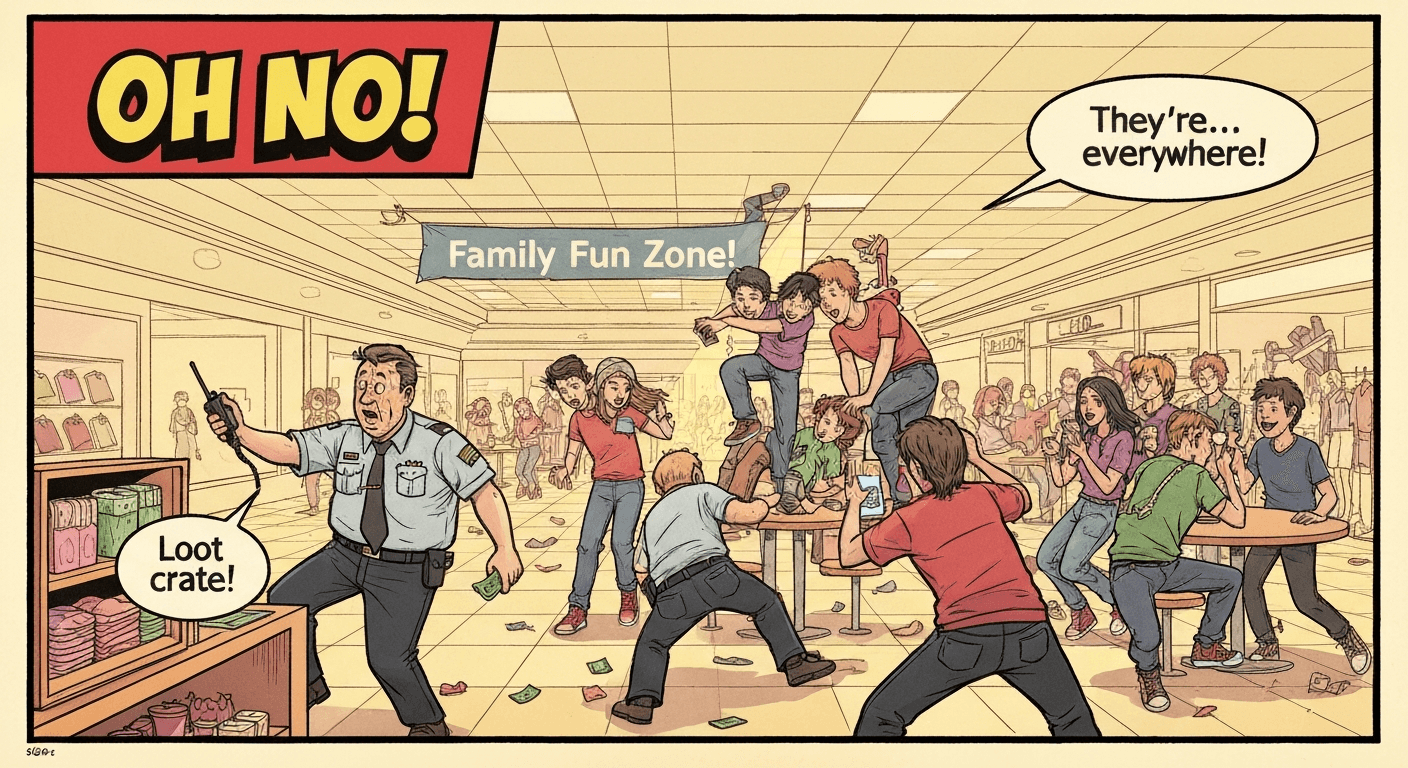 The Mall, A Warzone: Teen Takeover Edition