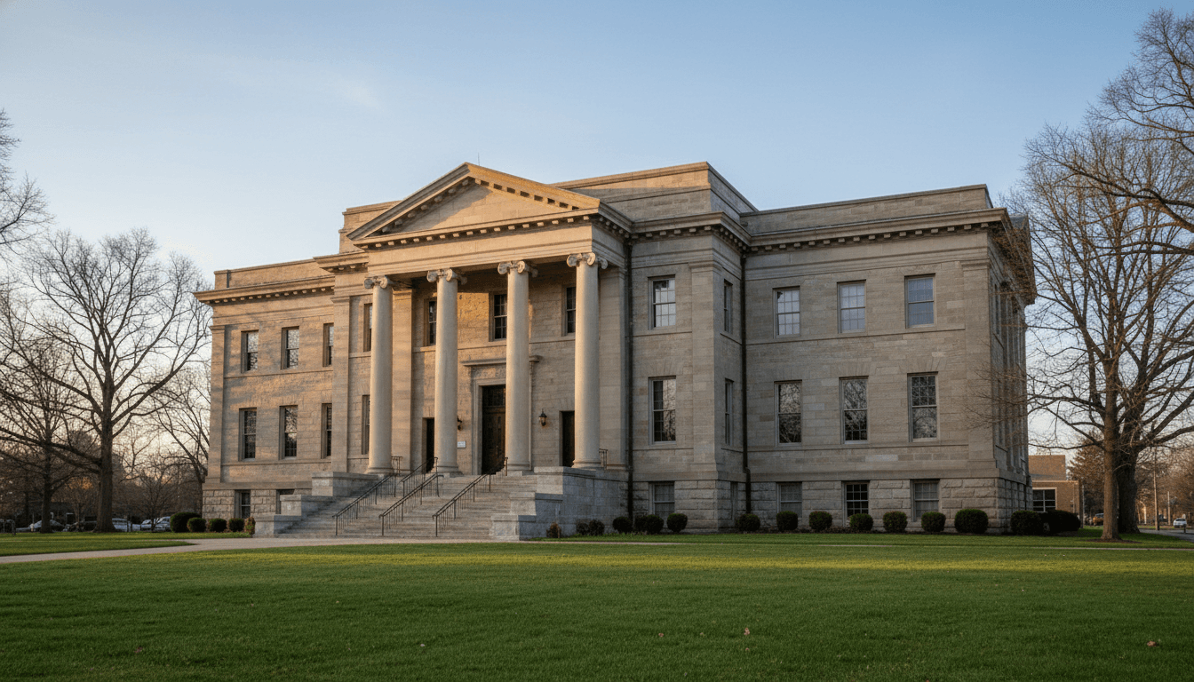 A classic, imposing courthouse building in Clark County, Ohio, symbolizing the finality of a 1994 Clark County criminal case ruling.