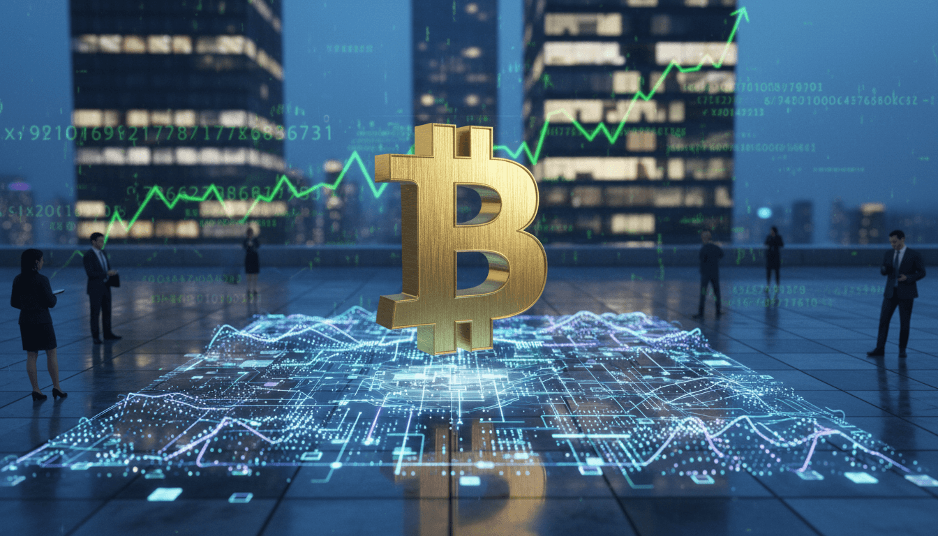 A digital representation of a Bitcoin symbol rising on an upward-trending financial chart, signifying a Bitcoin bull market.