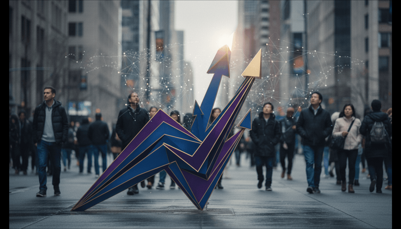 A conceptual image representing the youngest self-made woman billionaire's fortune doubling, with upward arrows and growth charts.