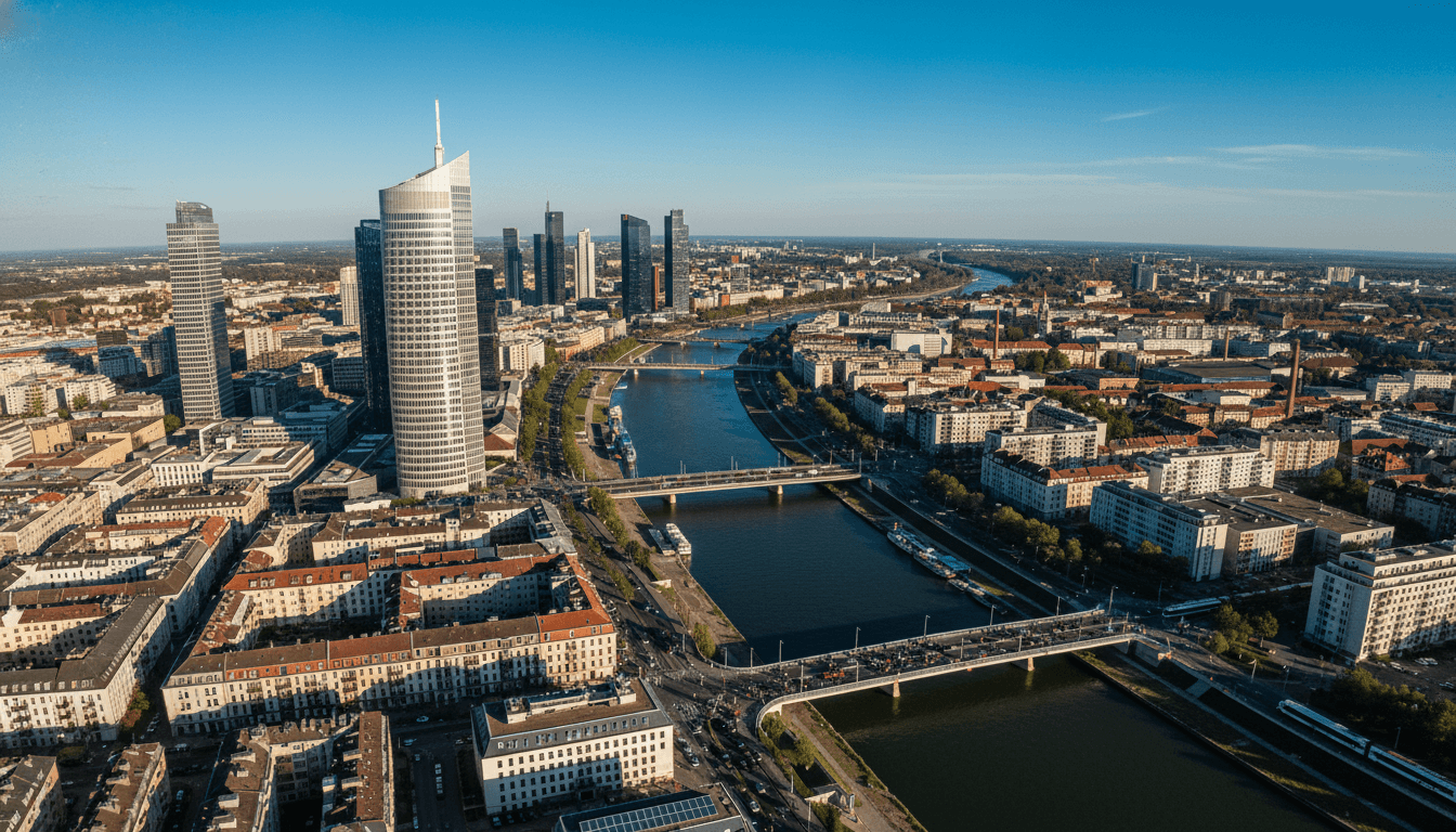 An aerial view showing a diverse portfolio of Frasers Property's European properties, highlighting the scale of the assets Frasers Property sells European properties.