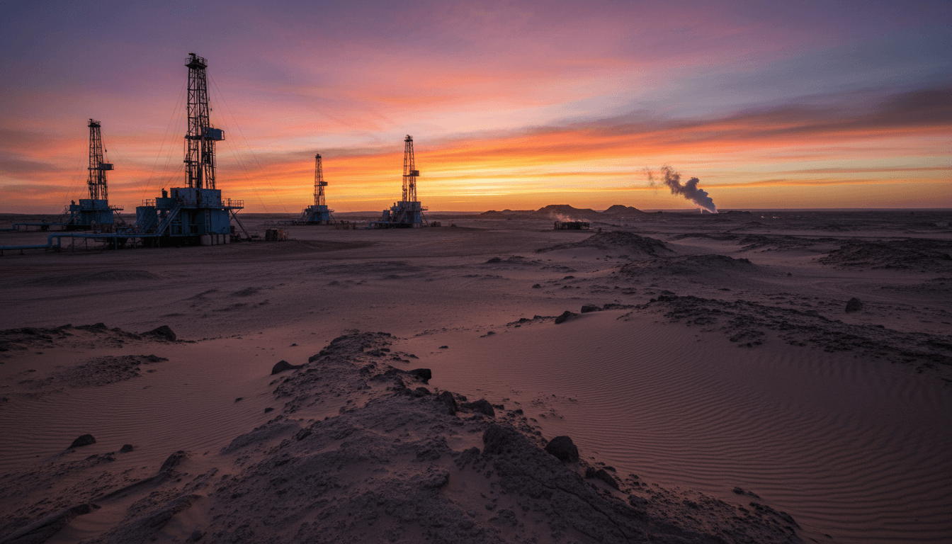 An illustration of Fervo Energy's enhanced geothermal system (EGS) technology underground, with heat flowing upwards and a drilling rig on the surface, emphasizing the Fervo Energy IPO.
