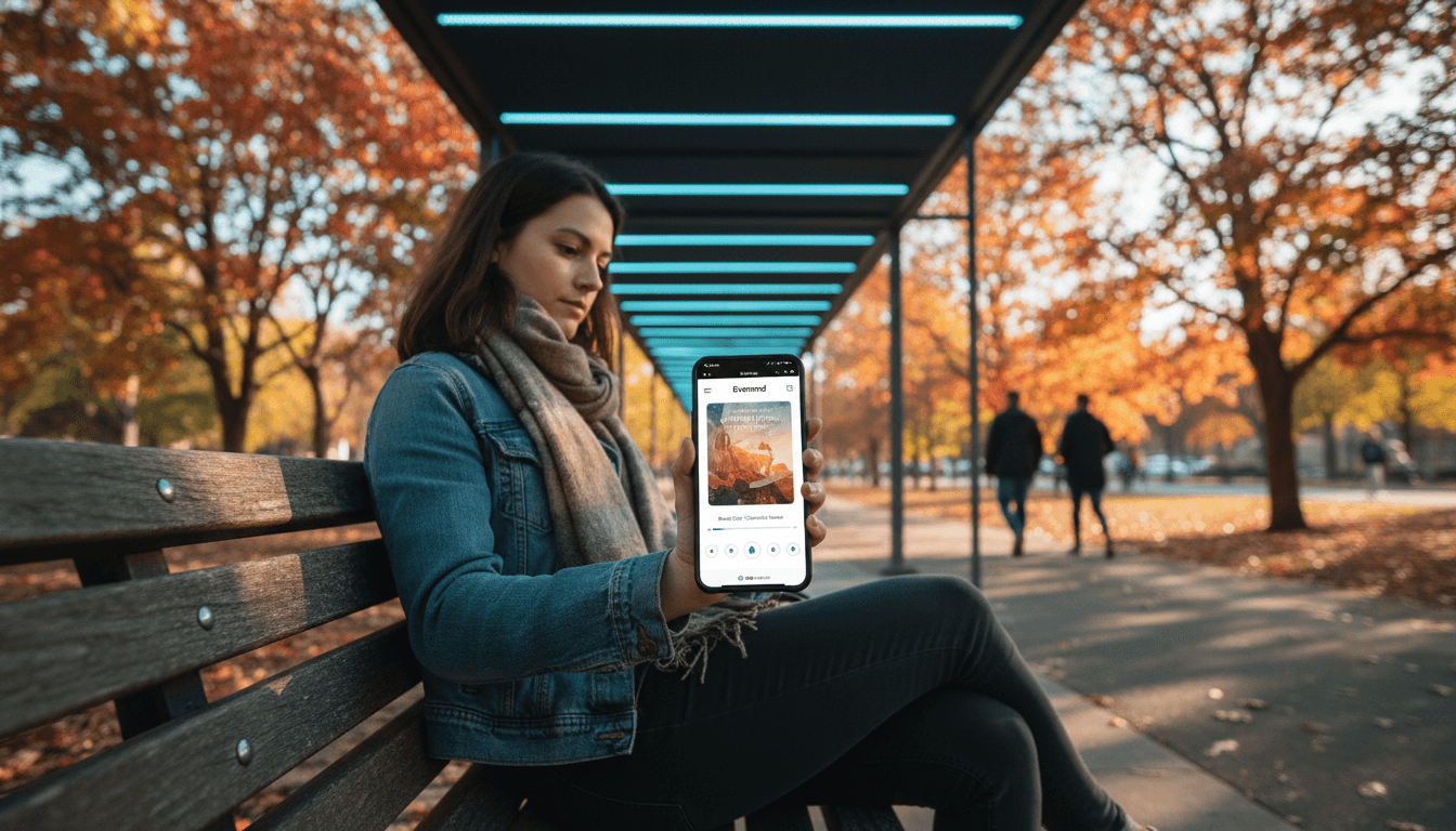 A smartphone screen displaying the Everand app interface, showcasing a book cover and audiobook controls, symbolizing how Everand bundles ebooks, audiobooks, and book clubs.