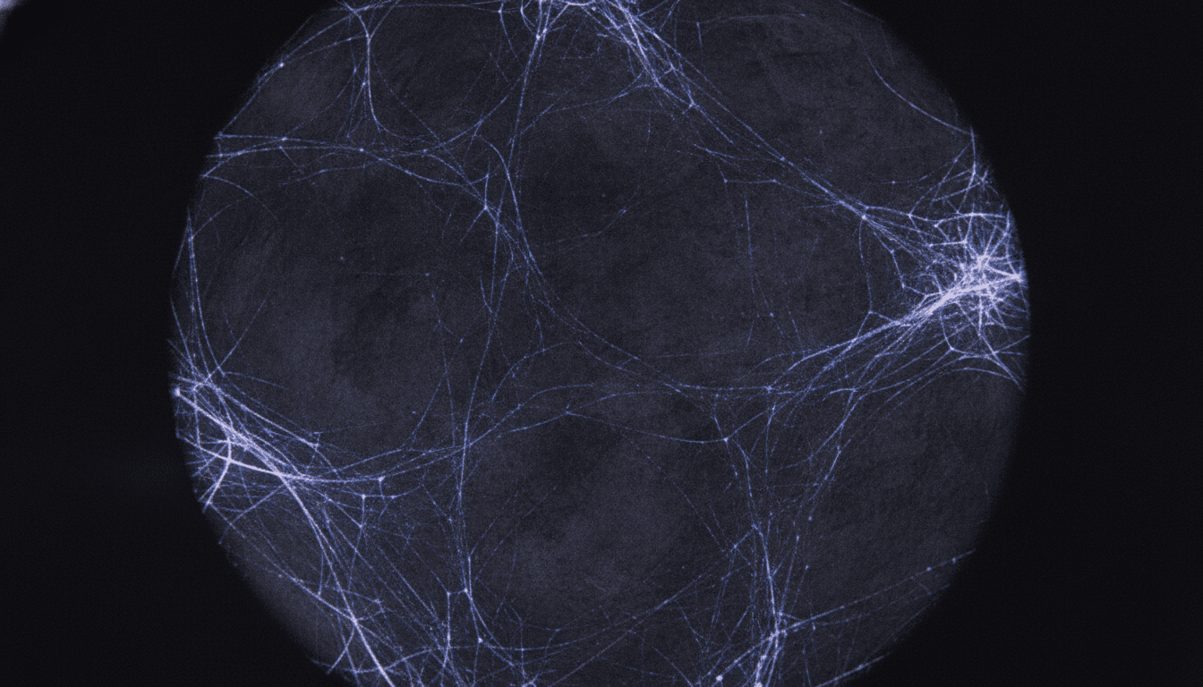 Close-up of a sophisticated, glowing neural network diagram, symbolizing the complexity and interconnectedness of the OpenAI IPO filing and AI technology.