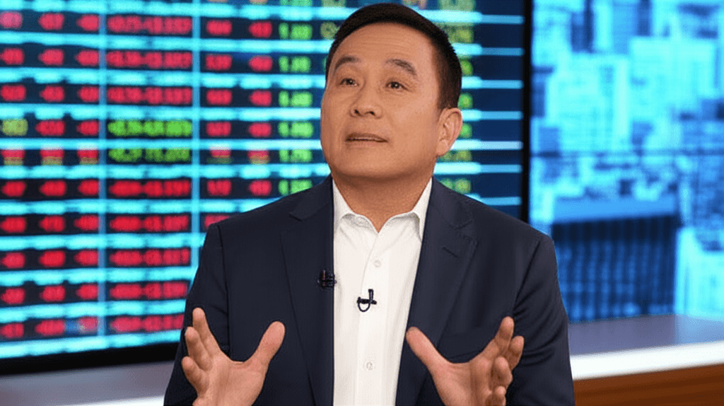 Tom Lee of Fundstrat discussing the AI bloodbath selloff on a financial news network.