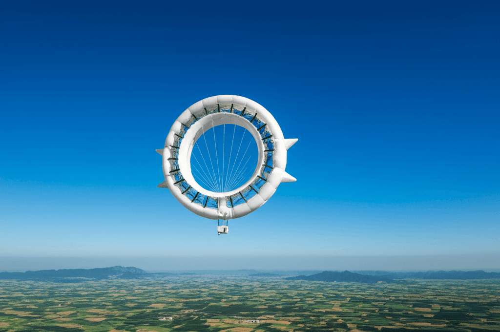 SAWES S2000 prototype showing 12 turbines for airborne wind power