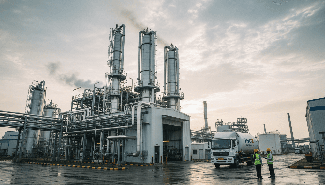 Industrial facility with large air separation units for INOX Air Products IPO