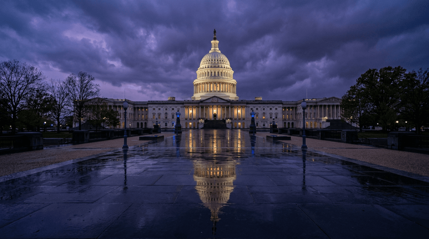 A view of the U.S. Capitol Building during the legislative freeze.