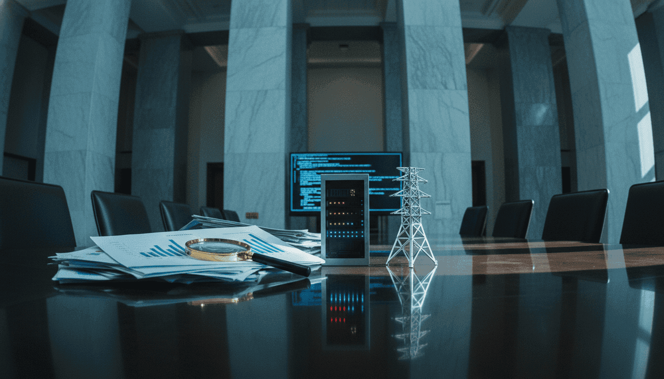 A digital representation of data flows and interconnected gears, symbolizing critical AI sector shifts in the economy.