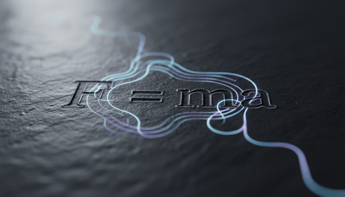 A close-up, highly detailed view of a quantum entanglement diagram projected onto a classical physics equation, visually representing how research unites classical, quantum physics realms.
