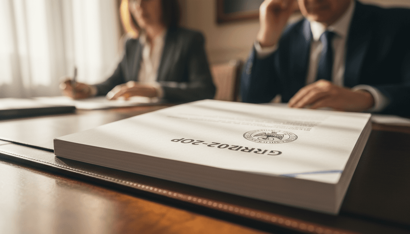 Close-up of a detailed policy document with 'GIREP-2025 SOP' visible, symbolizing the decision to accelerate renewable energy projects.