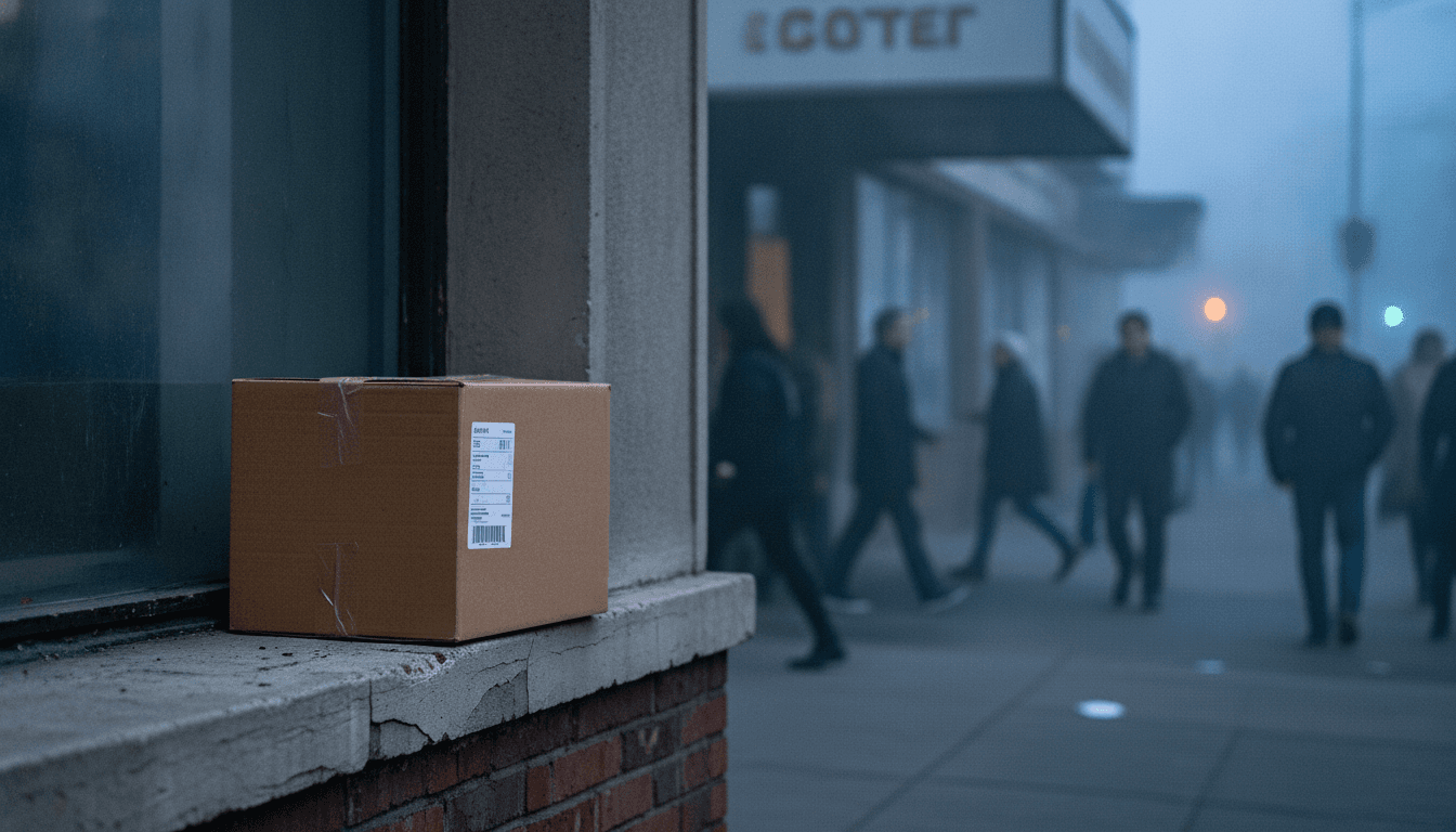 A police evidence bag containing sealed packages, labeled with case numbers, on a counter, representing the seized items from the drug parcel operation.