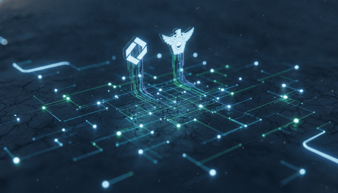 An aerial view of the Chainalysis and Korean National Police Agency logos superimposed over a stylized, interconnected network of blockchain nodes, symbolizing the collaborative effort to track illicit crypto flows.