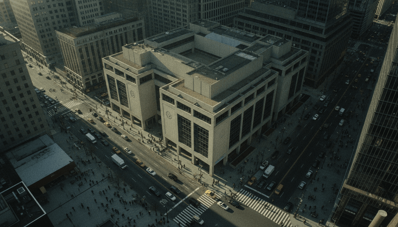 An aerial view of a bustling courthouse, its grand architecture symbolizing the legal system, with a diverse array of workers and legal professionals forming patterns of movement around it, representing the broad reach of employment law and the far-reaching implications of the disparate impact ruling.