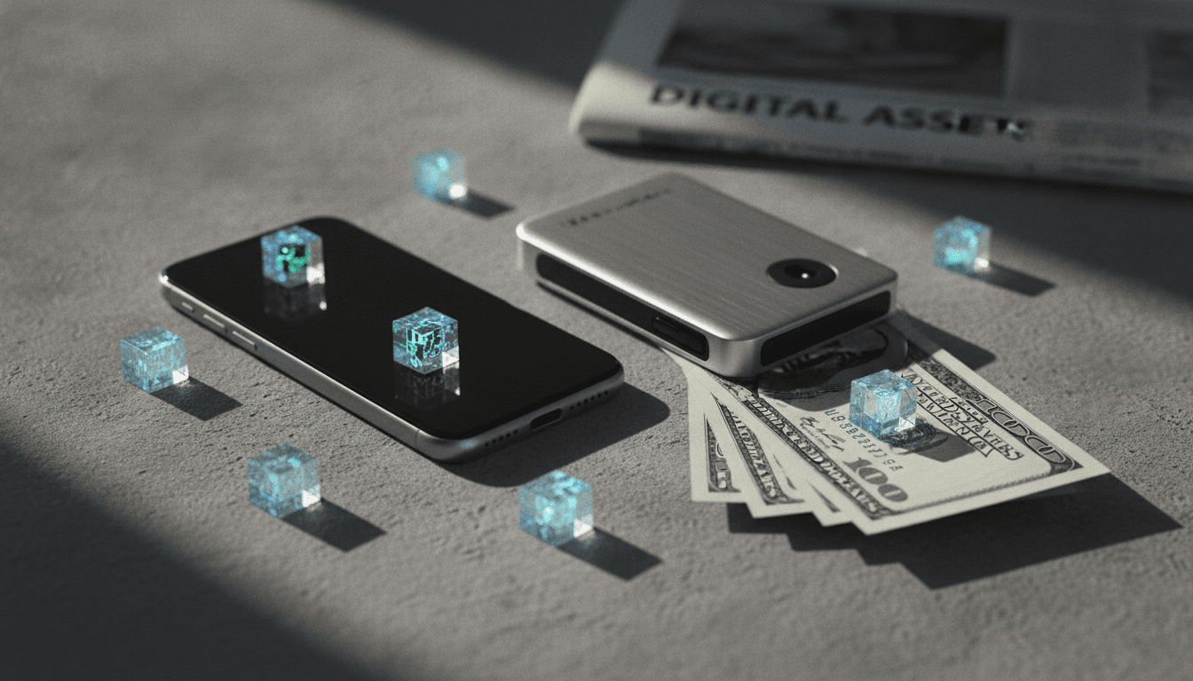 A stack of physical U.S. dollar bills overlaid with a transparent digital blockchain network, symbolizing the transition of stablecoins from idle cash to productive capital.