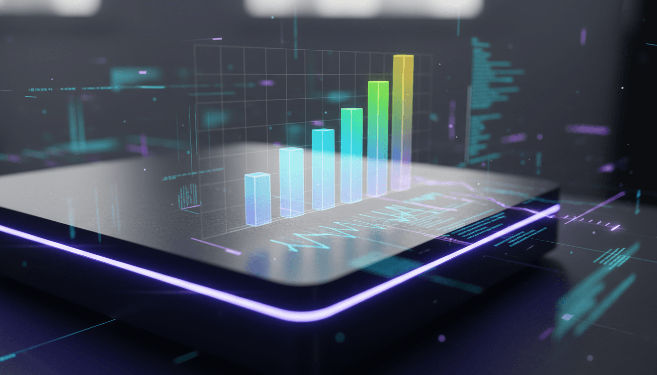 A stylized digital graph showing an upward trend, representing significant earnings growth in the gaming sector.