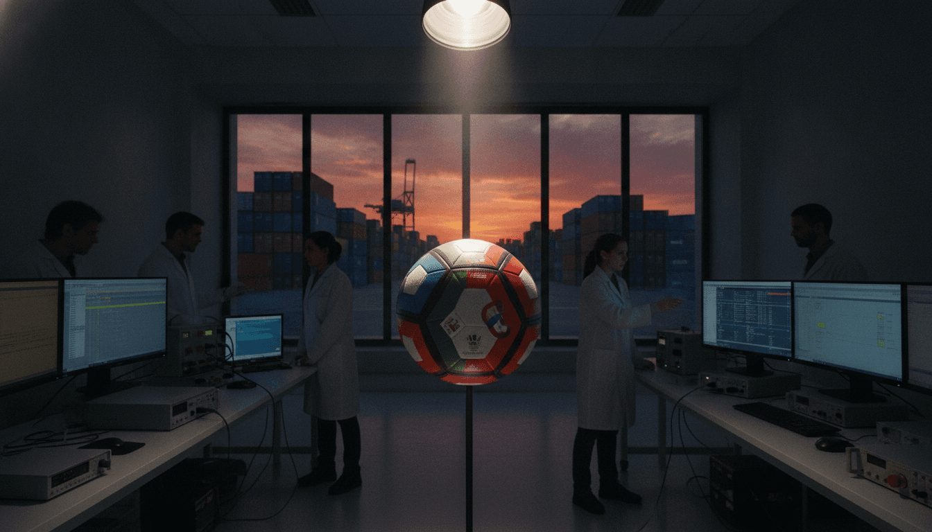 Adidas Trionda World Cup ball's new design in a wind tunnel