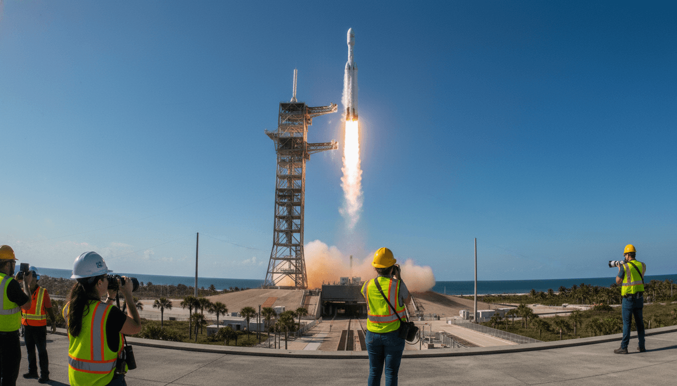 A SpaceX Falcon 9 rocket launching into orbit, symbolizing SpaceX commercial spaceflight capabilities.