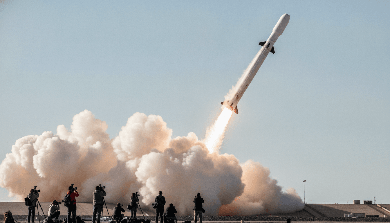 A SpaceX Falcon 9 rocket during a morning launch, illustrating the double Falcon 9 launches from Vandenberg.