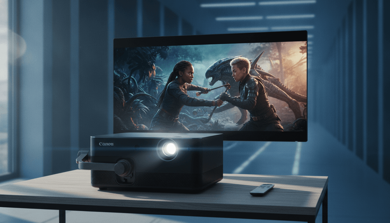 The JMGO N3 Ultimate projector projecting a vibrant 4K image onto a screen, showcasing its advanced features.