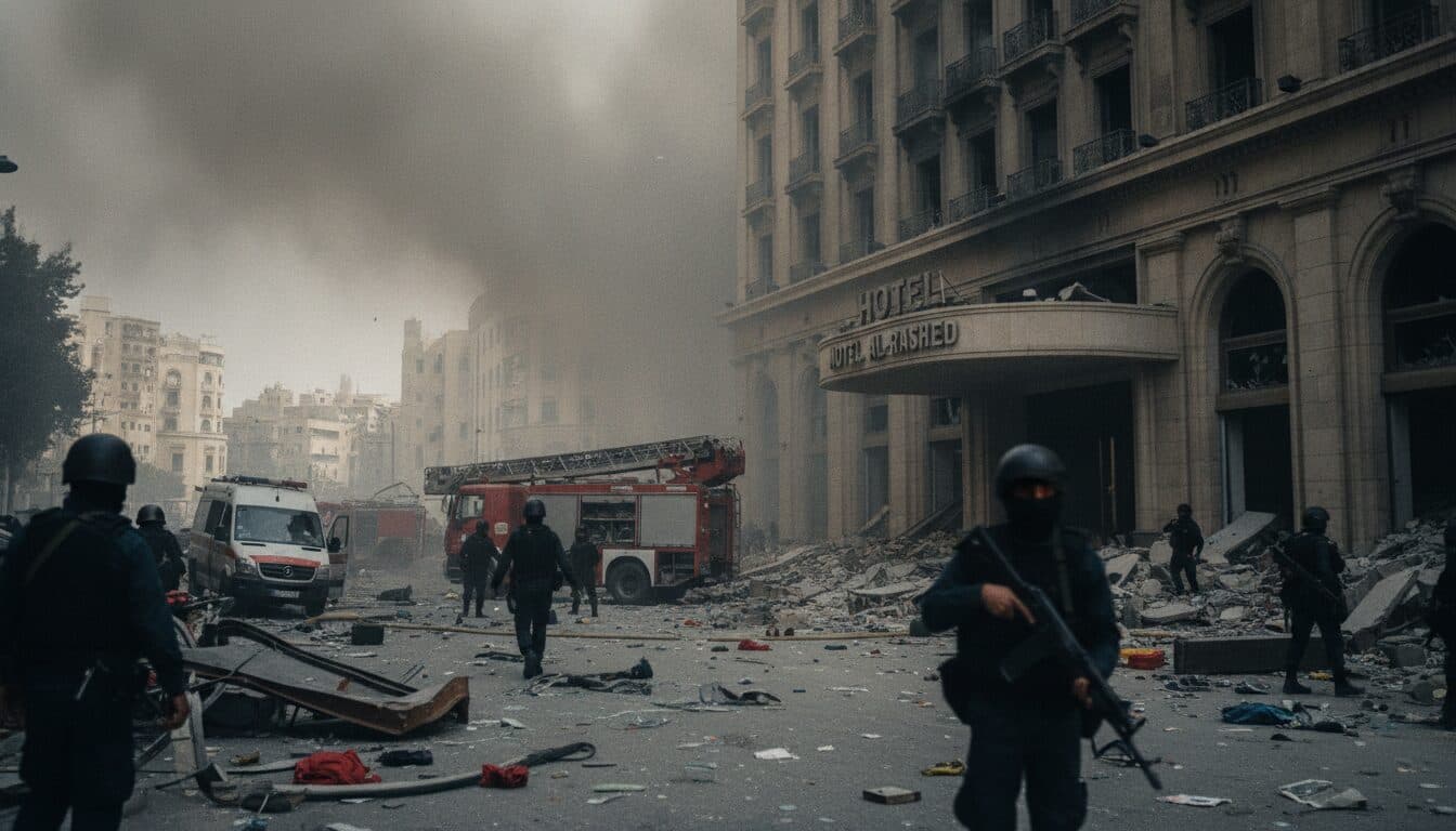 Damascus blasts injure 18 during Macron visit, raise regional tension